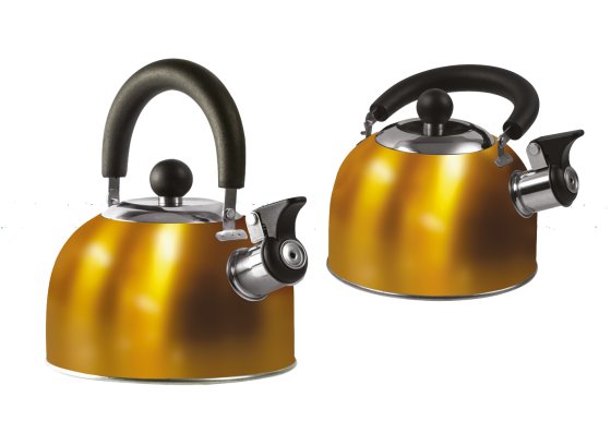 BOX of 12 - GOLD 1.6 Litre Gas Hob Kettle
