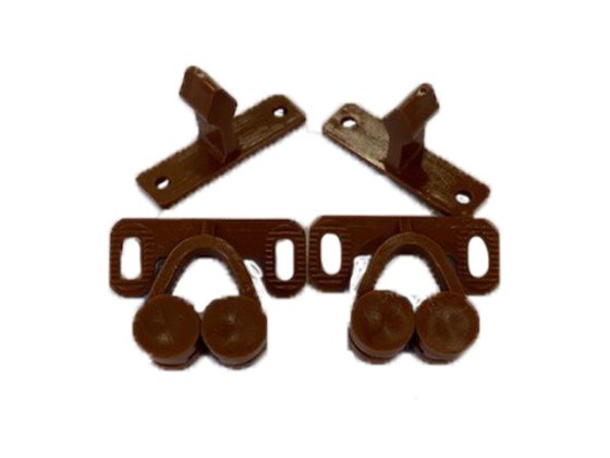 BROWN Door Catch with Double Latch ( Pair )