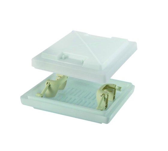 280 x 280 Dome c/w Handles - White