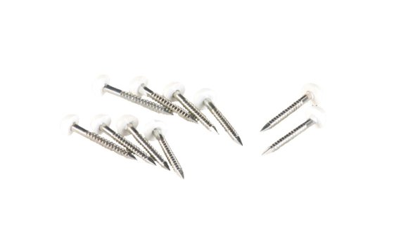 20mm White Decadome Pins ( Pack of 10 )