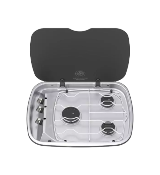 HOB L/H Argent 3 Burner Auto Off Black Enamel HOB L/H Argent 3 Burner Auto Off Black Enamel