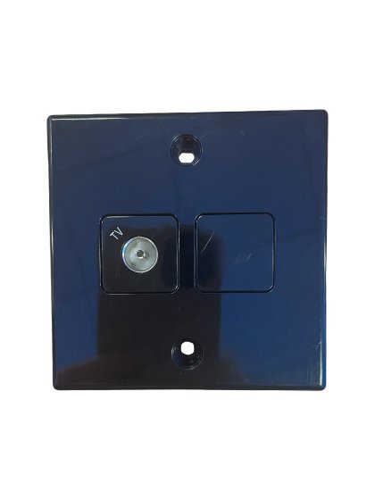 Black TV Socket