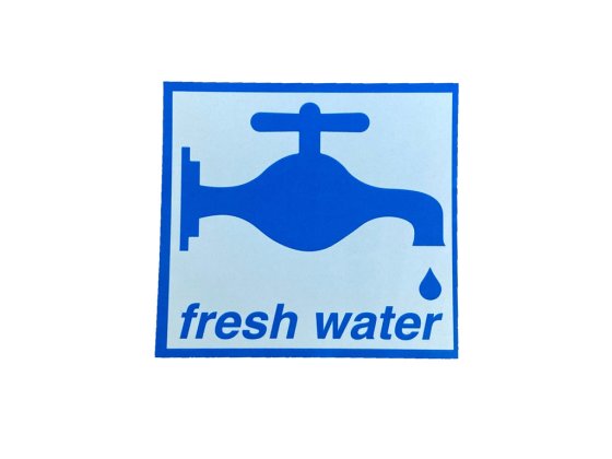 Pack of 50 - Self Adhesive Fresh Water Label