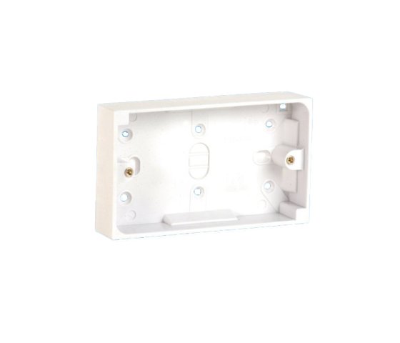 White 2 Gang Surface Box