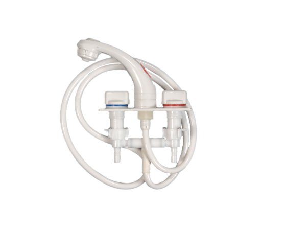 White Combo Tap and Shower Mixer