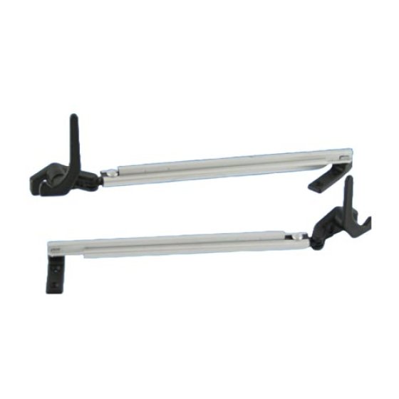 300mm Auto Stay, Black End, Lever Lock Permafix