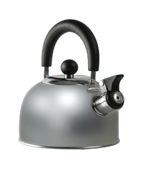 CHROME 1.6 Ltr Gas Hob Kettle with Folding Handle