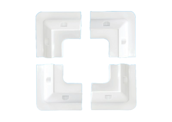 Plastic Corner Mounts - WHITE ( Set of 4 )