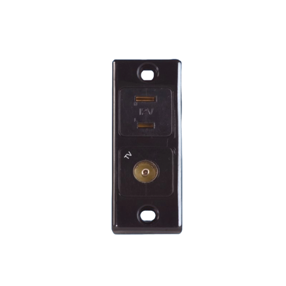 Black Architrave 12 Volt and TV Socket