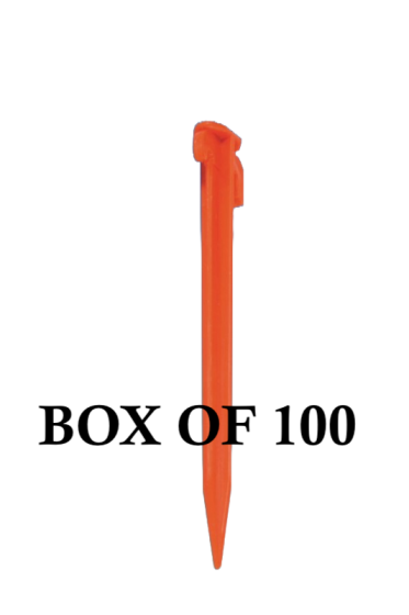 100 x RED Plastic Tentpeg 20cm