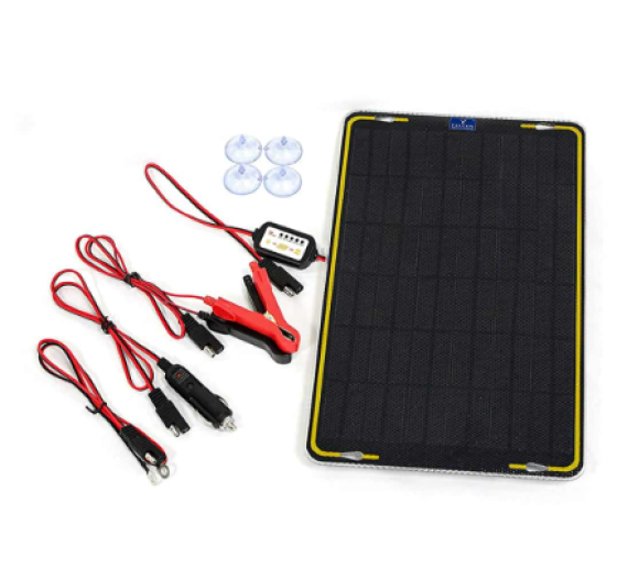 Falcon 12W Portable Solar Panel Battery Maintainer