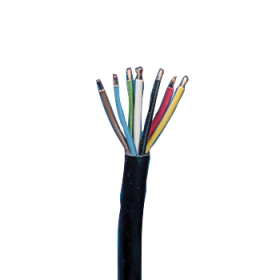 Black 7 Core Cable ( 6x1 and 1x2 )
