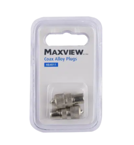 Maxview Coax Alloy Plugs - Pack of 2