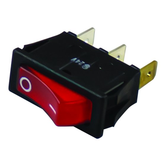 12V/24V Switch Illuminated - RED