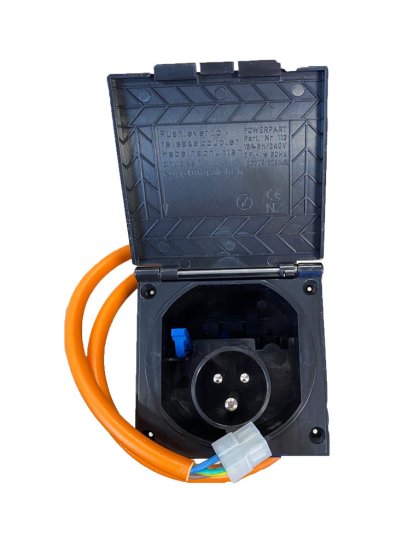 Prewired BLACK Mains Flush Inlet