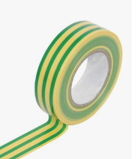 EARTH Green/Yellow PVC Tape 19mm x 33 Metre
