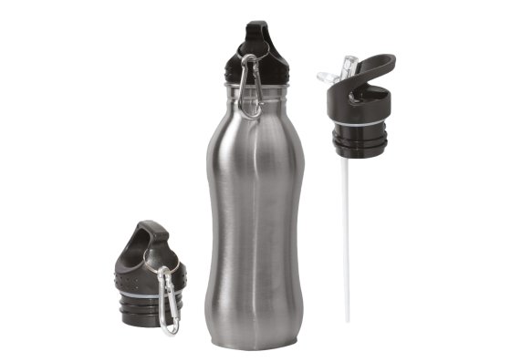 Drinks Bottle 600ml - CHROME CURVED
