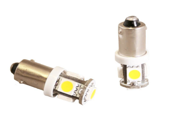 BA9S 5 LED Warm White 12 Volt Bulb