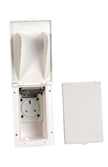 WHITE External 13amp Socket Box