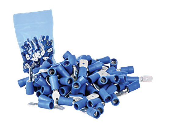 Blue 6.3mm Tab (Male) Insulated Terminal