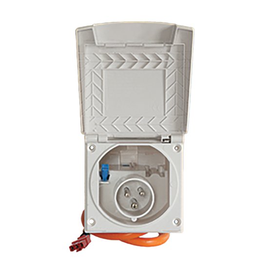 Prewired WHITE Mains Flush Inlet