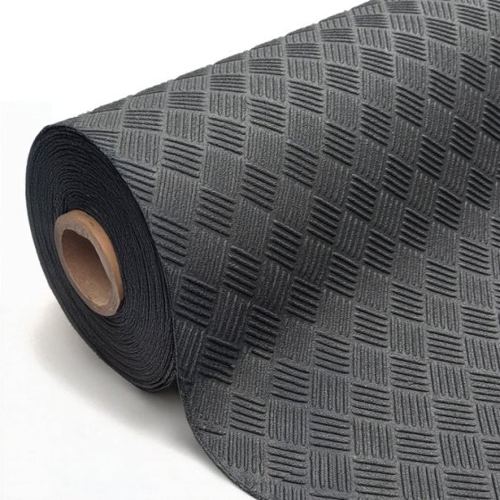 DECK PLATE - 4mm x 1.7m x 15m Roll Rubber Matting DECK PLATE - 4mm x 1.7m x 15m Roll Rubber Matting