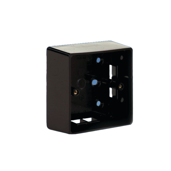 Black Single Surface Box 37mm
