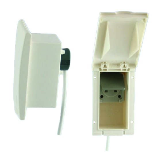WHITE TND External 13amp Socket Box