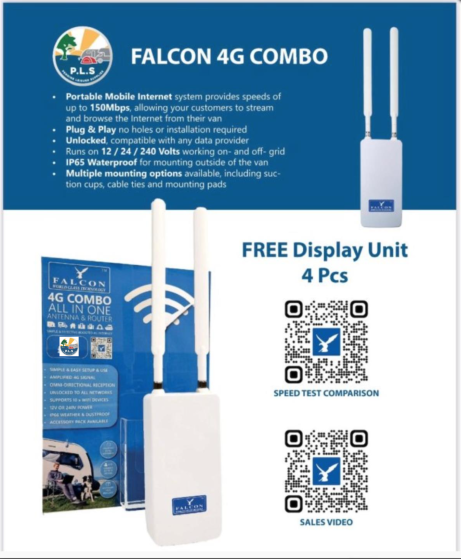 Falcon COMBO 4G Outdoor Antenna Display Kit