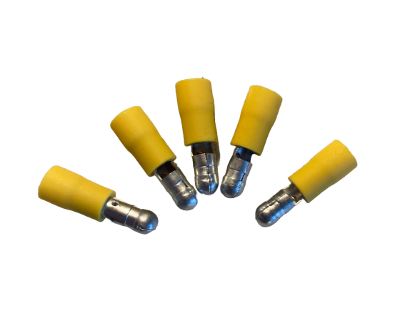 Yellow 6mm Diameter Male Bullet Connector